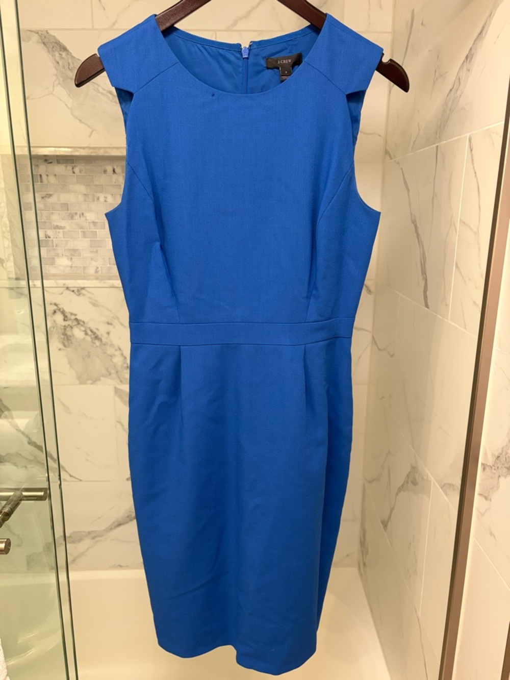 J. Crew Sleeveless Midi Dress in Royal Blue